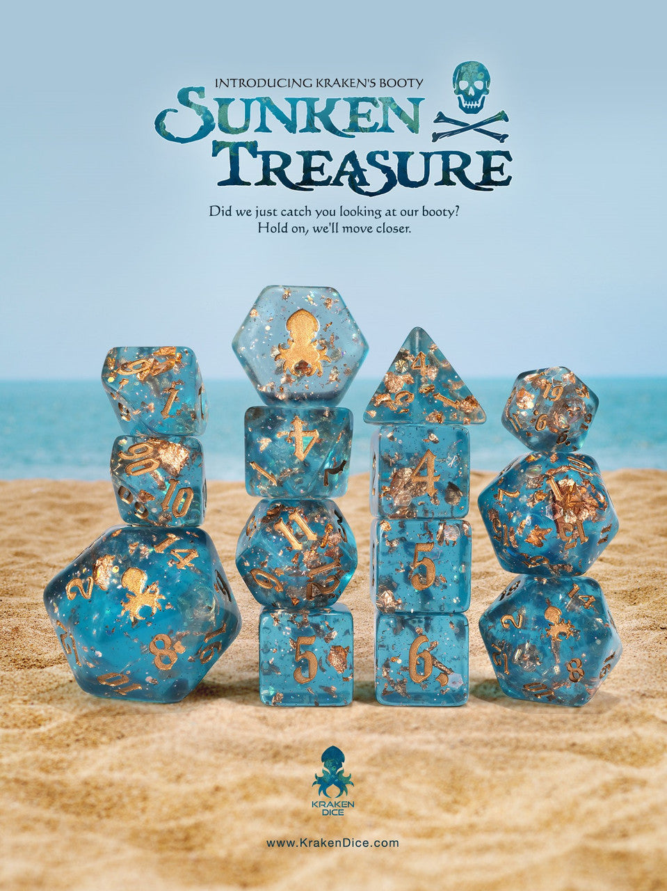 Kraken's Booty: Sunken Treasure 14pc Dice Set